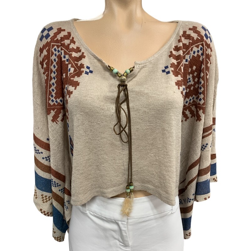 Sans Souci Crop, Beig/mul, Size: S