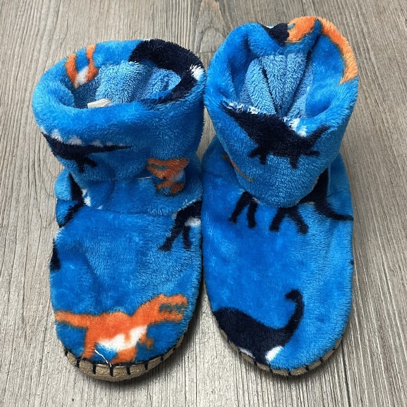 Hatley Fleece Slippers, Blue, Size: 8-10T