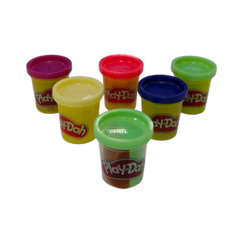 6pc Small Play Dough Cans