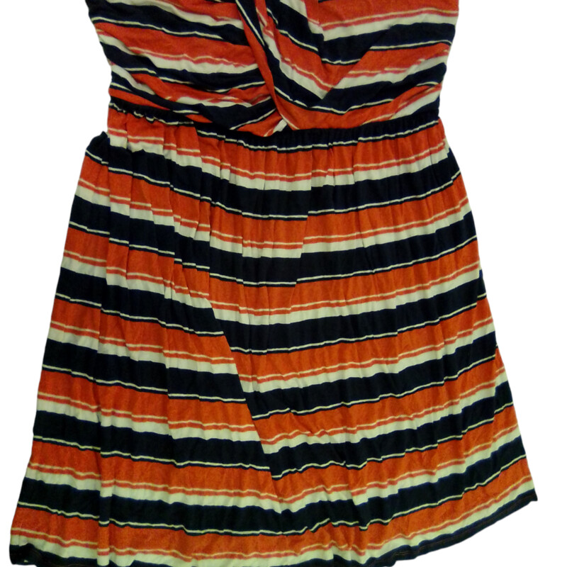 Dress: Strapless Stripes