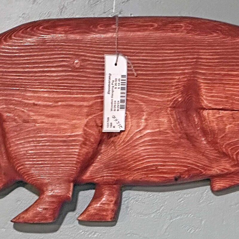 Wooden Hanging Pig