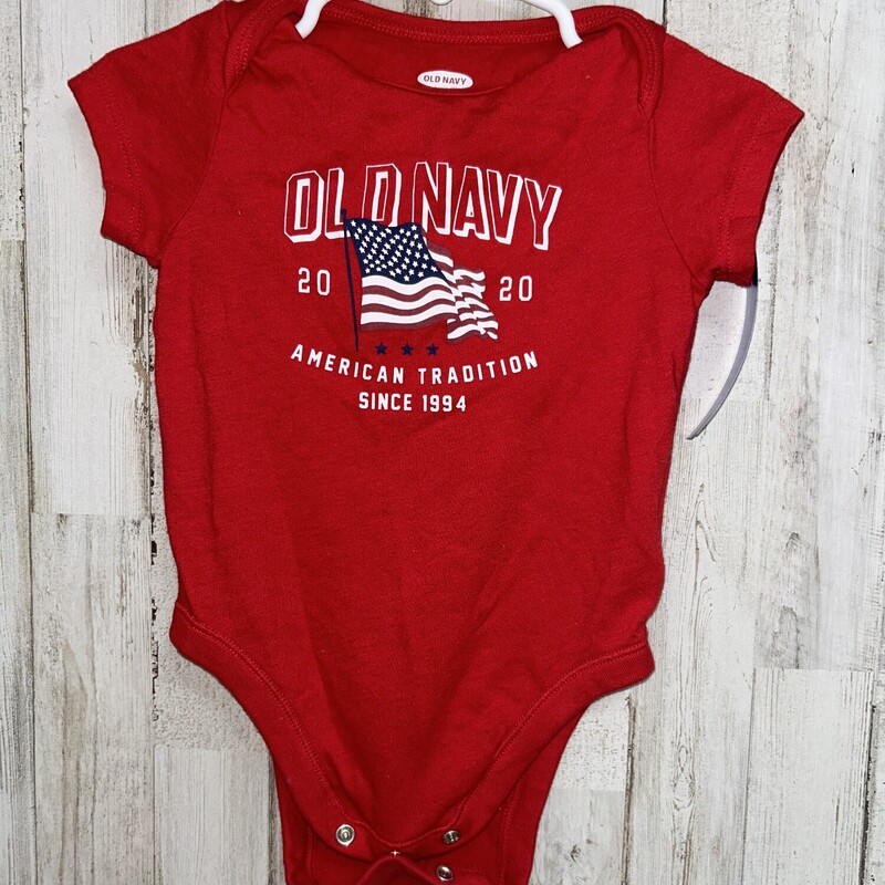 6/12M Red Old Navy Onesie