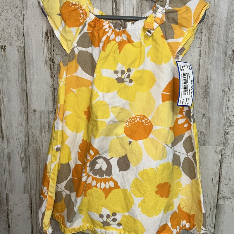 24M Yellow Floral Dress, Yellow, Size: Girl 18-24