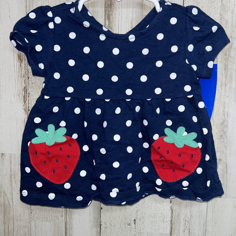 12M Navy Strawberry Top