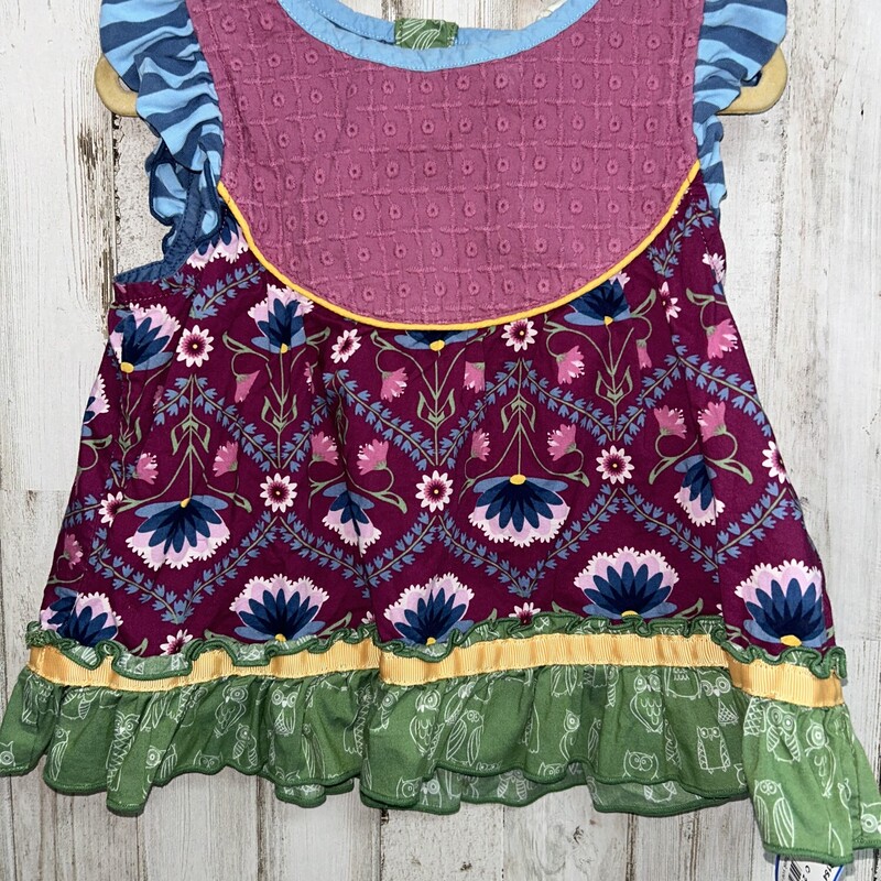 2 Purple Floral Print Top, Purple, Size: Girl 2T