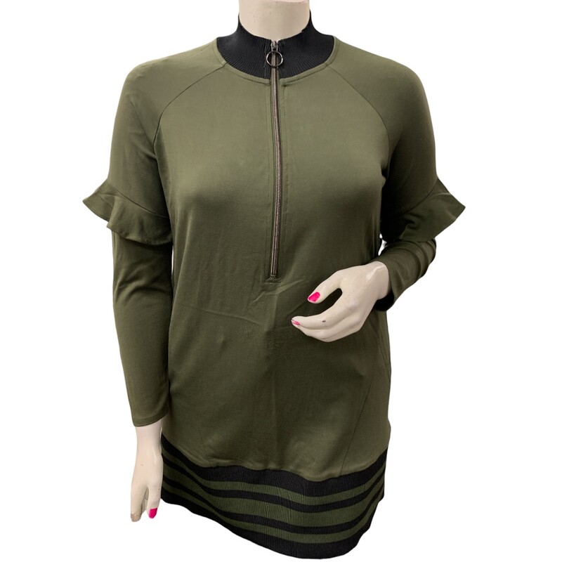 Love & Legend Tunic, Olvgren, Size: 1X