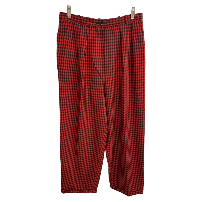 Jaeger Pants Plaid, Blk/red, Size: M