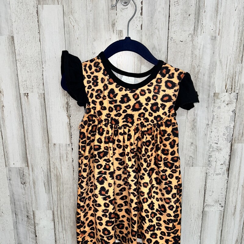 2T Cheetah Print Dress, Tan, Size: Girl 2T