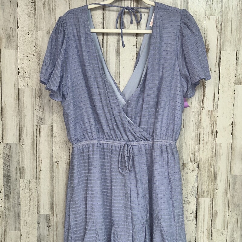 XL Blue Textured Romper