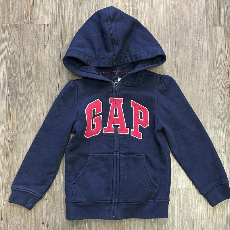 Gap Zip Hoodie, Navy, Size: 4Y