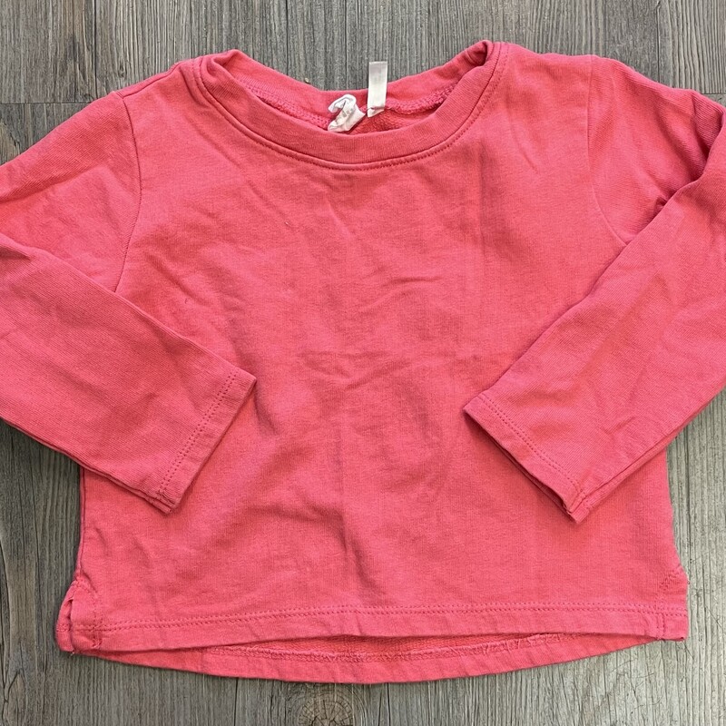 H&M LS Sweatshirt, Coral, Size: 12-18M