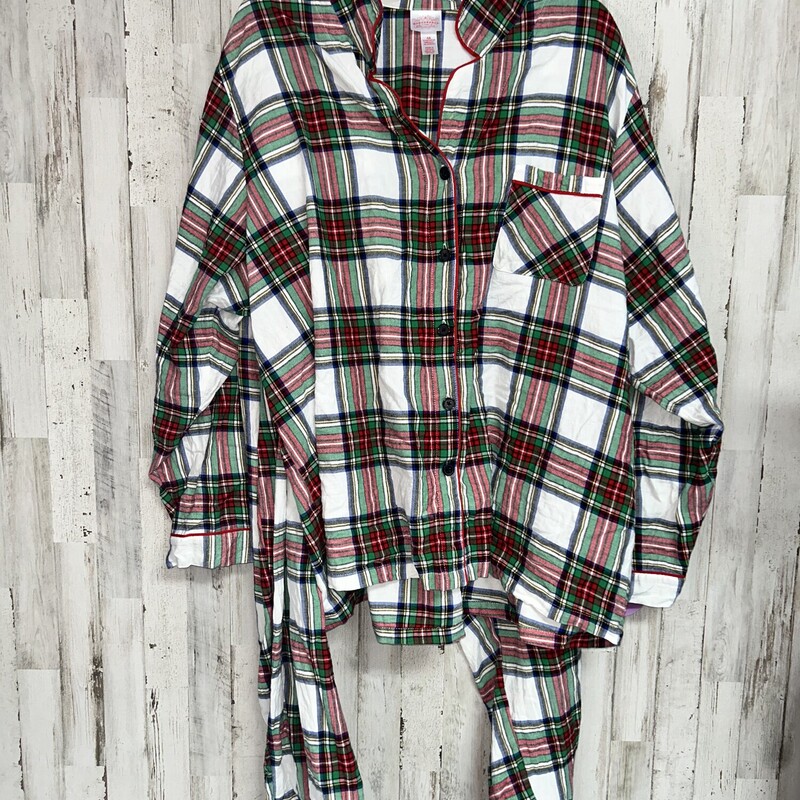 4X 2pc Green Plaid Pjs