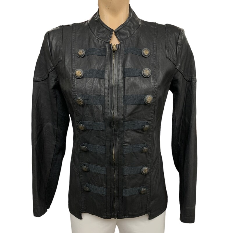 Temperance Faux Leather, Black, Size: M