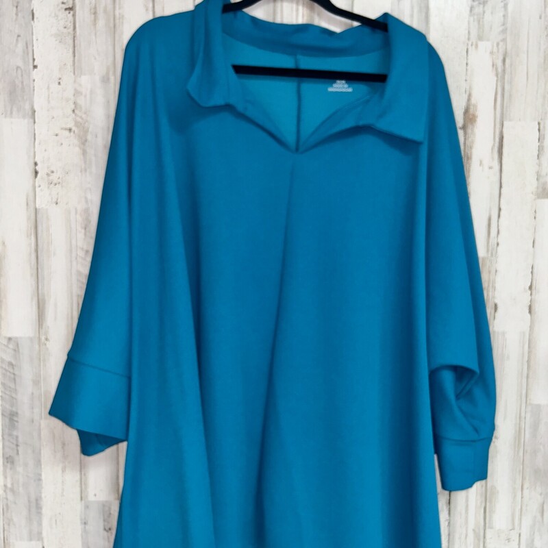 Sz26/28 Teal Collar Top