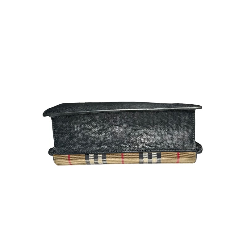 Burberry Macken Crossbody Vintage Check Black Leather<br />
<br />
Style Code: 4080075<br />
<br />
Dimensions:<br />
9W x 7H x 2.5D<br />
20-23 handle drop<br />
21-24 strap drop