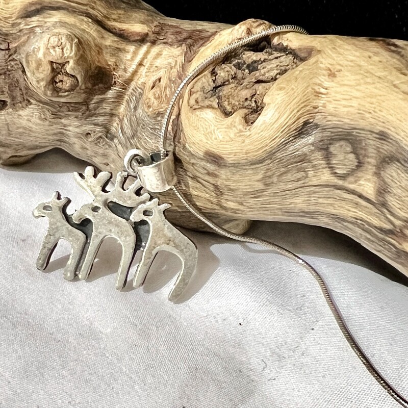 Sterling Moose necklace