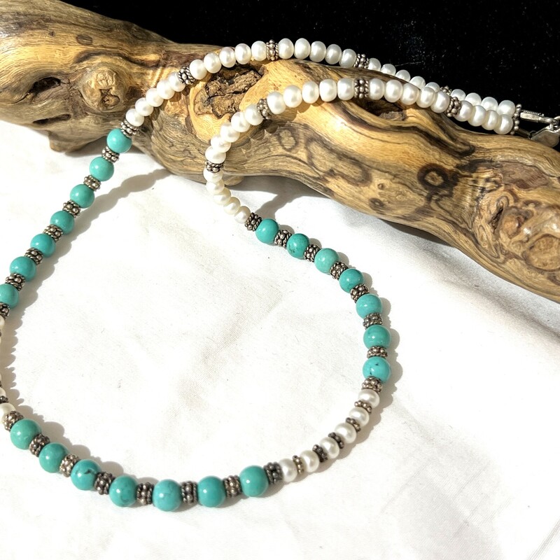 Turquoise & Pearl necklace