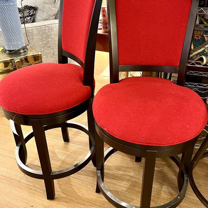 Stools Counter Canadel, Red, Size: PAIR