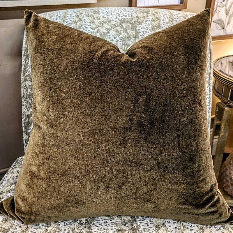 CB2 Velvet Down Square Pillow
Green Tan Size: 22 x 22H
Retails: $80+
2 matching pillows sold separately