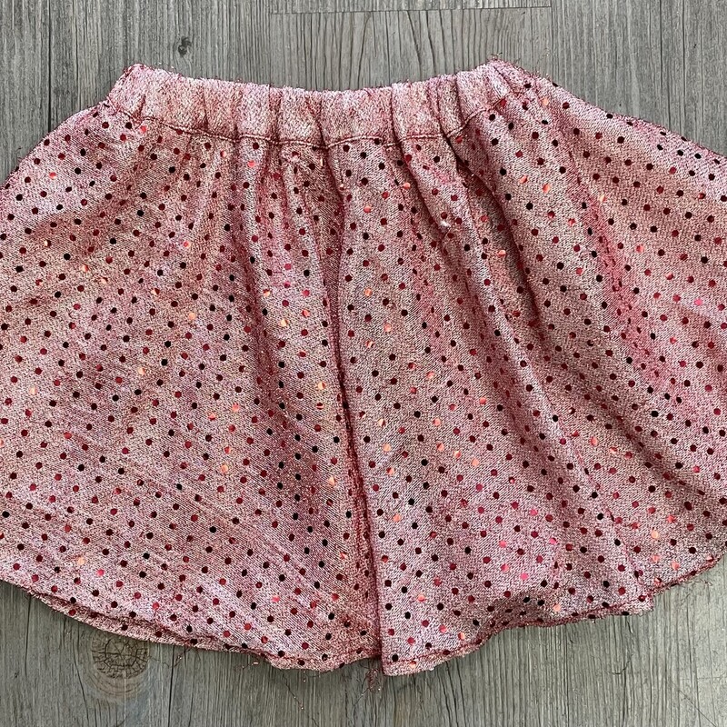 Sequins Lined Skirt, Red, Size: 5Y