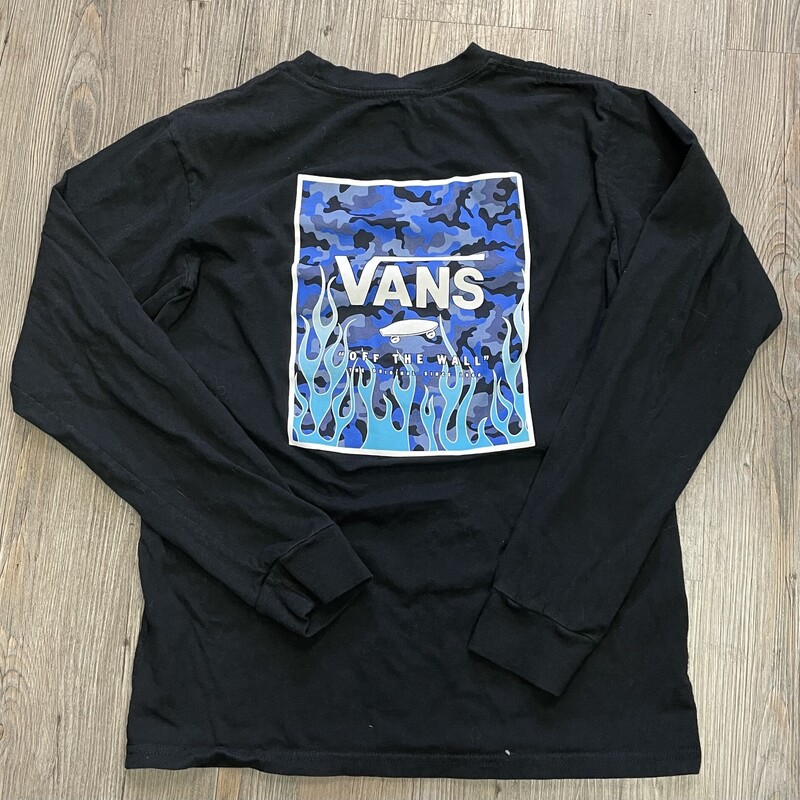 Vans LS Shirt, Black, Size: 10-12Y