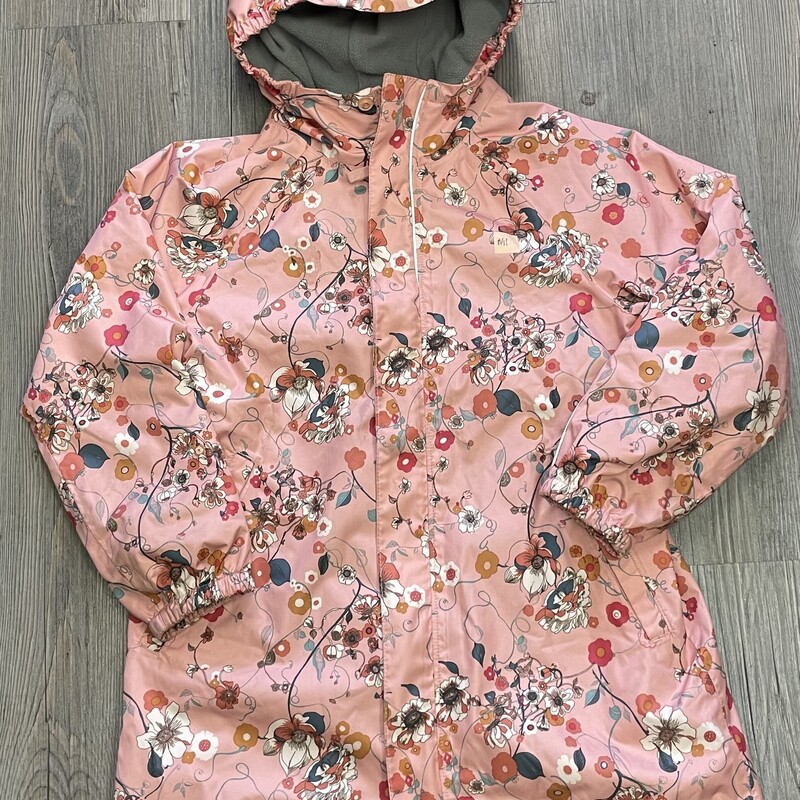 MEC Fleecelined Rain Jacket, Floral, Size: 6Y