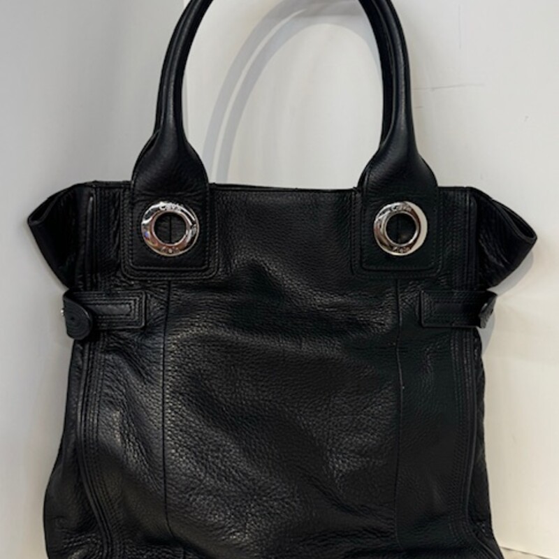 Calvin Klein Pebble Leather Totes Bag
Black Silver
Size: 13 x 14H