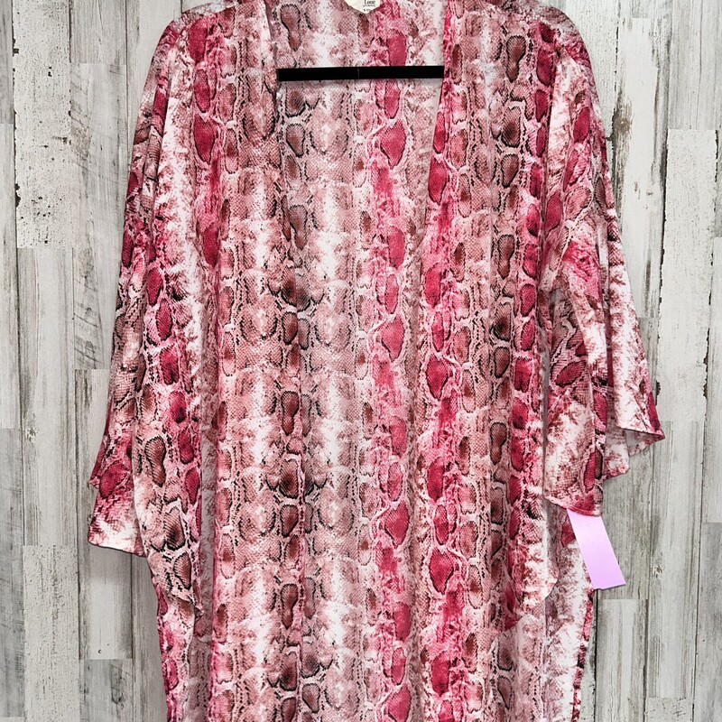 M Pink Snakeskin Kimono