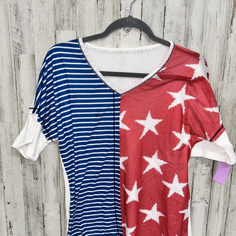 S Star/Stripes Waffle Top