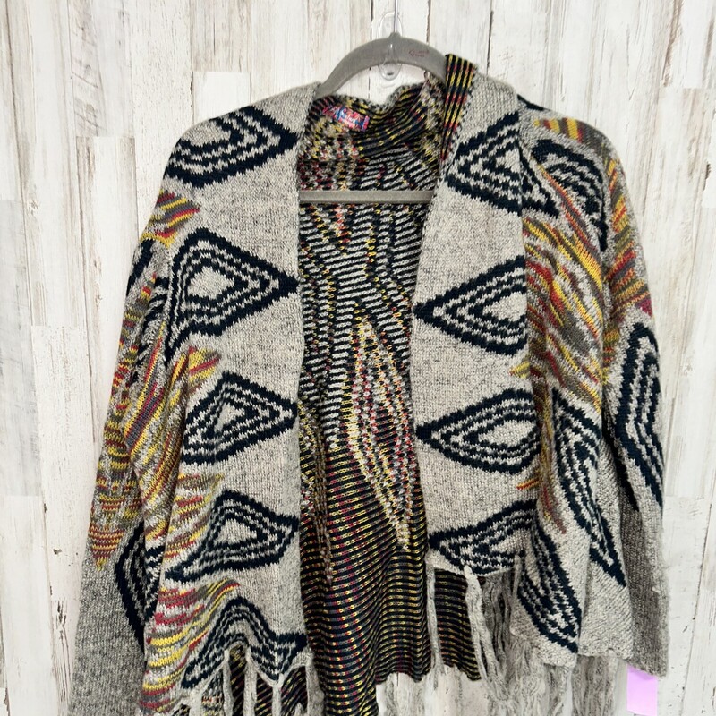 M Tan Printed Knit Fringe