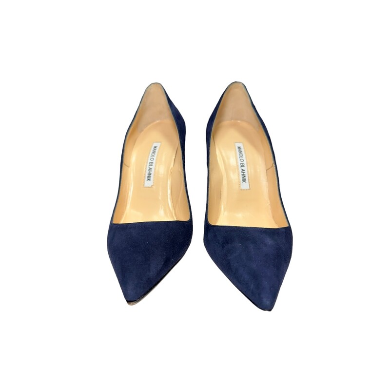 Manolo Blahnik  Suede, Blue, Size: 38.5