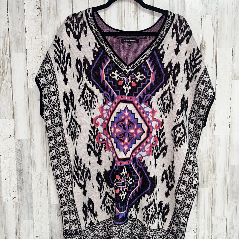 M/L Black/Purple Print Kn