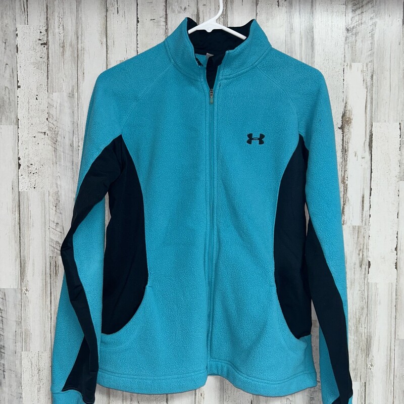 L Blue Fleece Zip Jacket