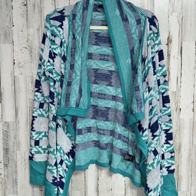 L Teal Aztec Cardigan