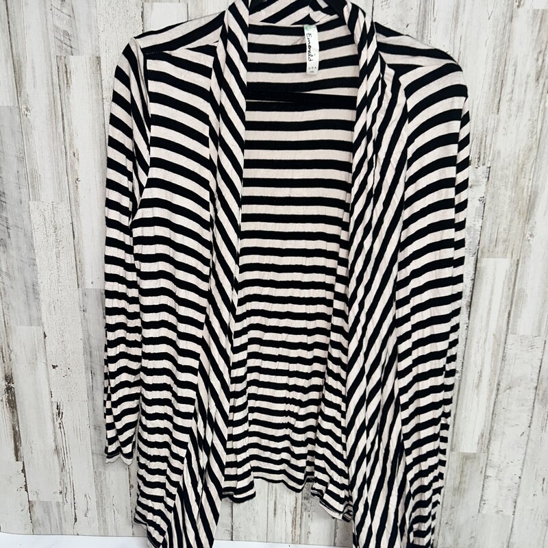 1X Tan/Black Stripe Cardi