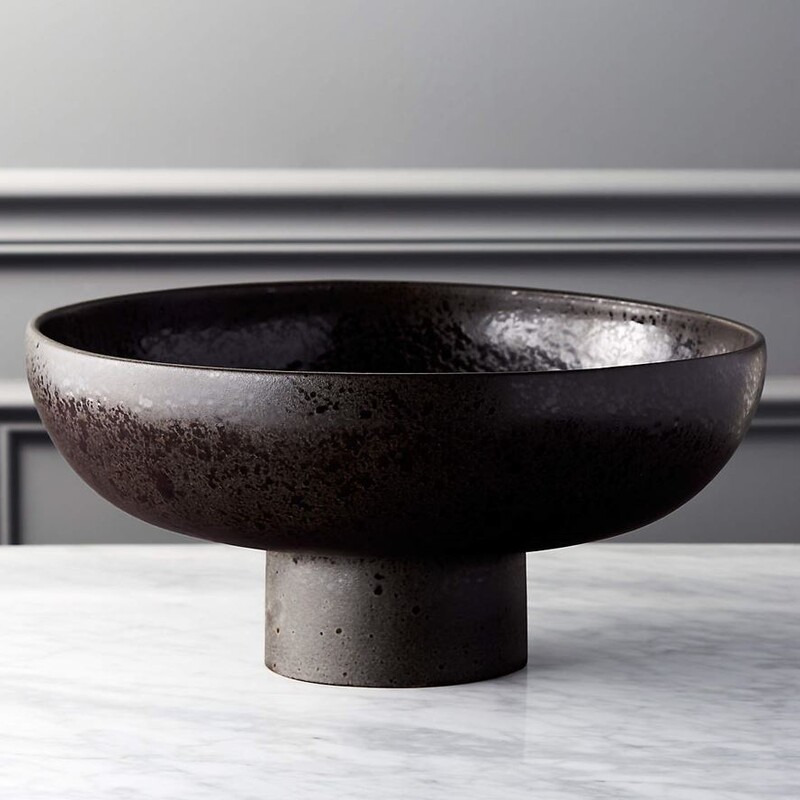 CB2 Metal Pedestal Bowl
Black Size: 13 x 7H
Retails: $69.95
Matching bowl sold separately