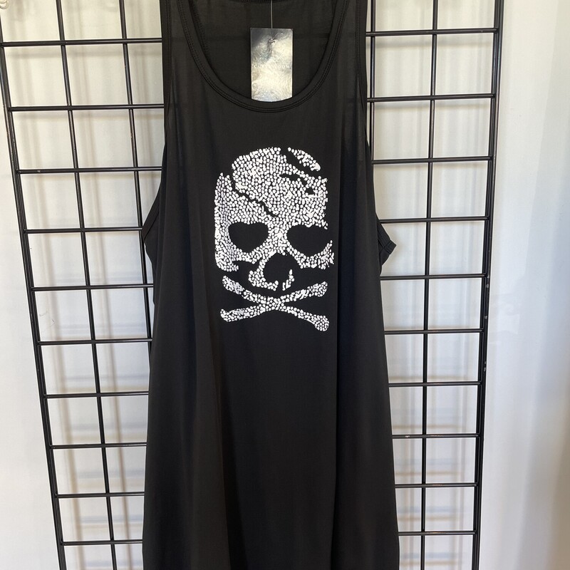 No Tag Skull Top, Black, Size: 4X