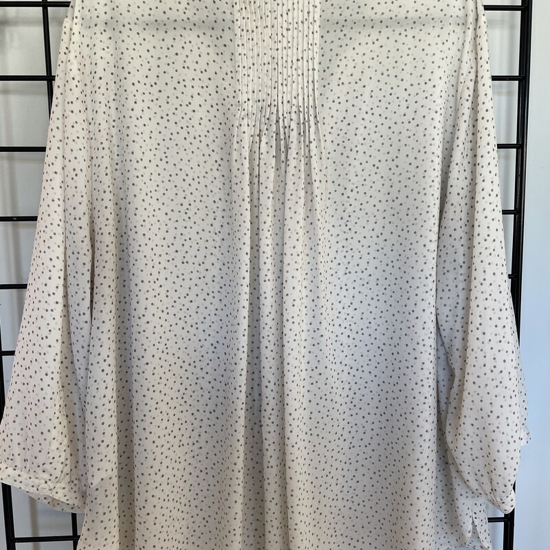 NYDJ Polka Dot Top, White, Size: 2X