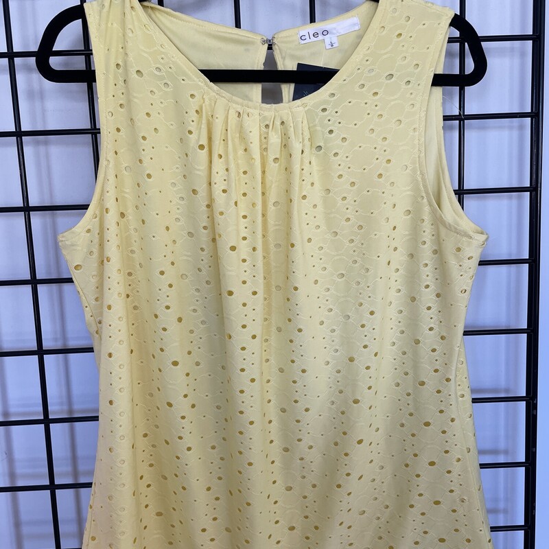 Cleo Sleeveless Top, Yellow, Size: L