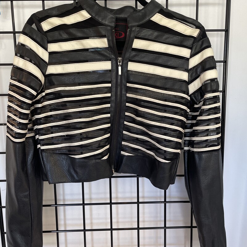 Yoki Sheer Jacket, Blk/whi, Size: M