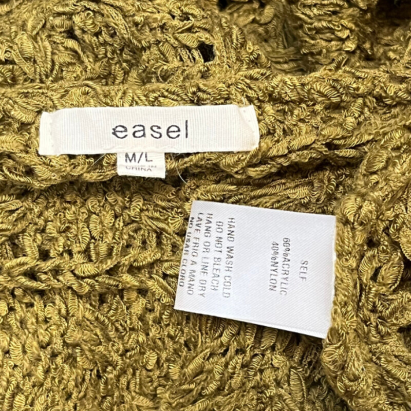 Easel Loose Knit Sweater<br />
Anthropologie Brand<br />
Color:  Seaweed<br />
Size: M/L<br />
This Color is Stunning!