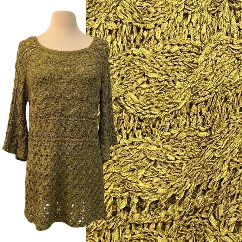 Easel Loose Knit Sweater
Anthropologie Brand
Color:  Seaweed
Size: M/L
This Color is Stunning!