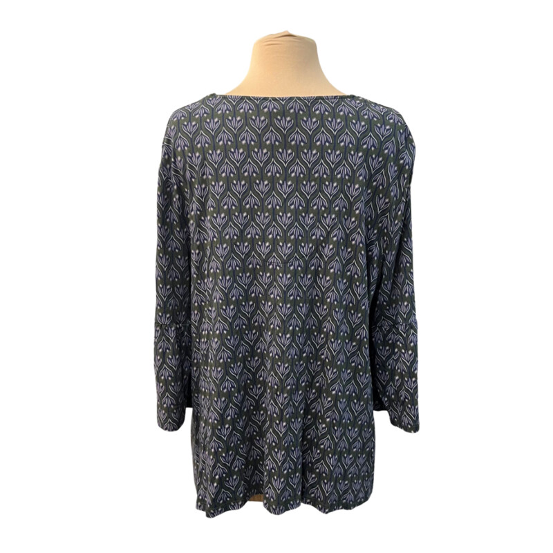 New SeaSalt Cornwall Top
Arts and Crafts Floral Print
Bell Sleeves
Bamboo Blend
Forest Green, Plum and Indigo
Size: XL