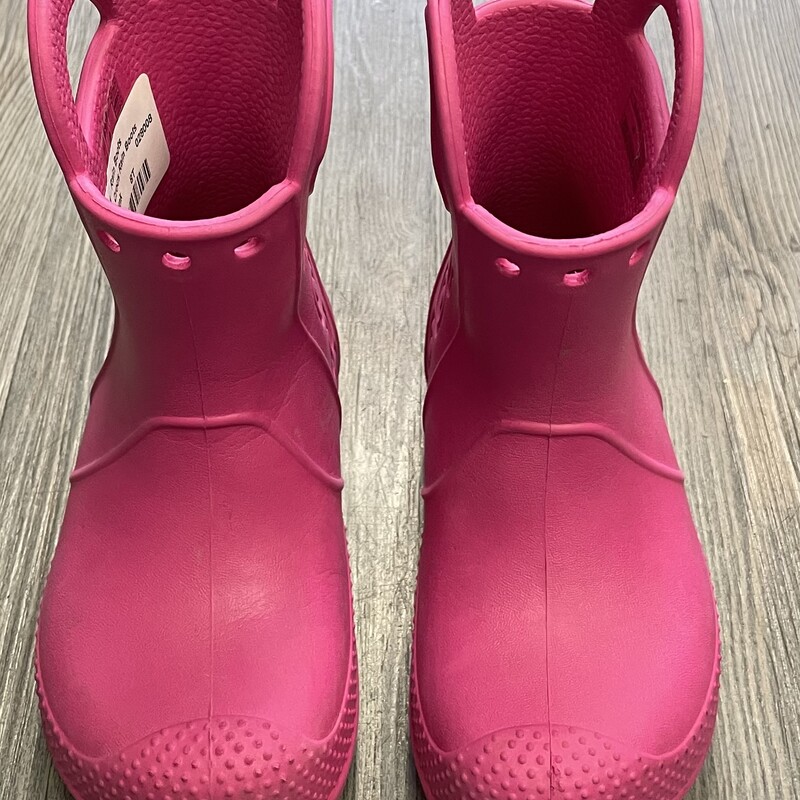 Crocs Rain Boots, Pink, Size: 8T