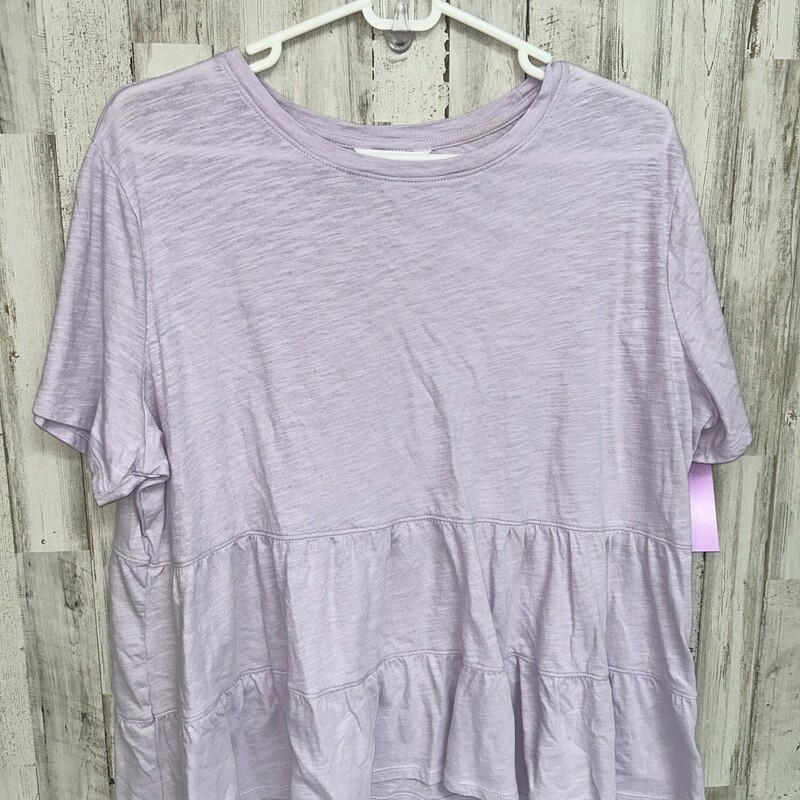 L Lilac Tier Top, Purple, Size: Ladies L