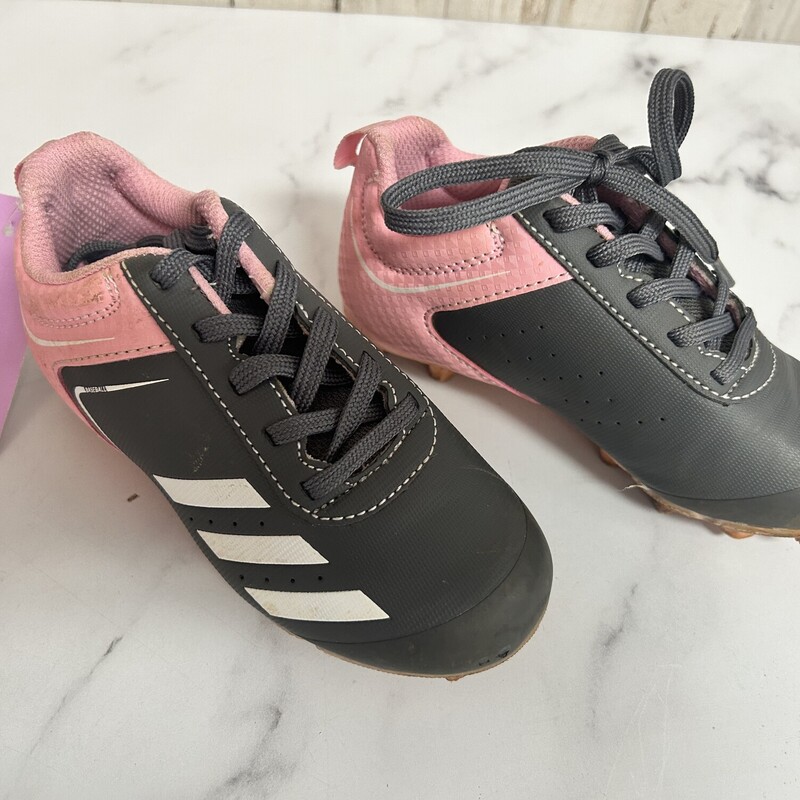 10 Grey/Pink Cleats, Grey, Size: Shoes 10