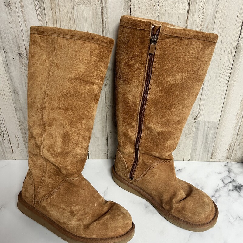 A7 Tan Tall Zip Boots