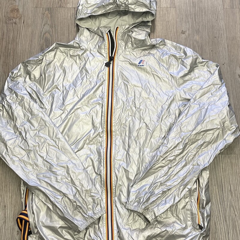 Kway Rain Jacket, Silver, Size: 14Y