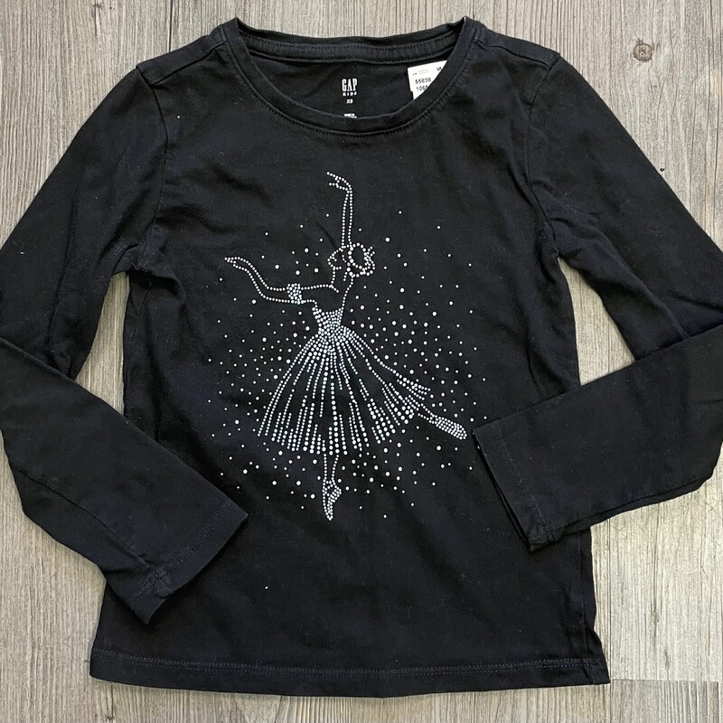 Gap LS Tee, Black, Size: 4-5Y