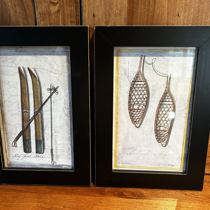 Snowshoe And Ski Prints